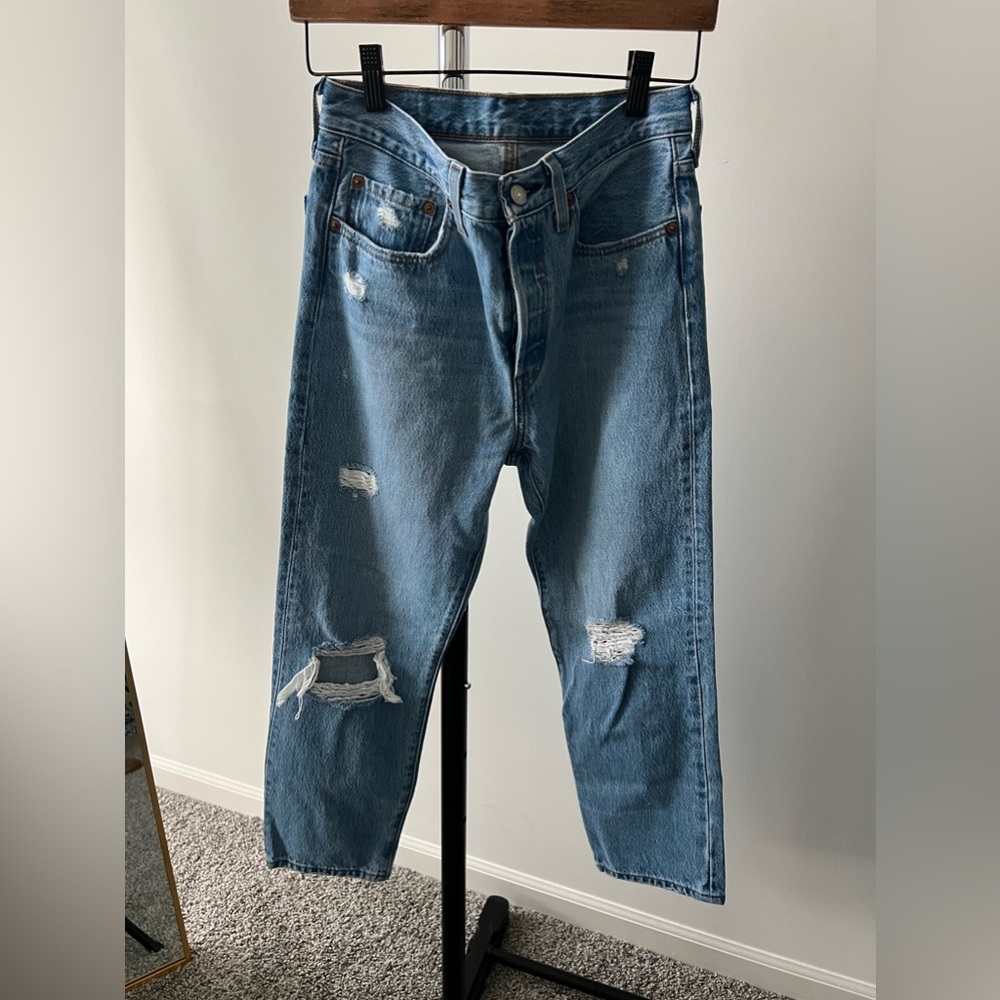 Levi 501 high rise cropped